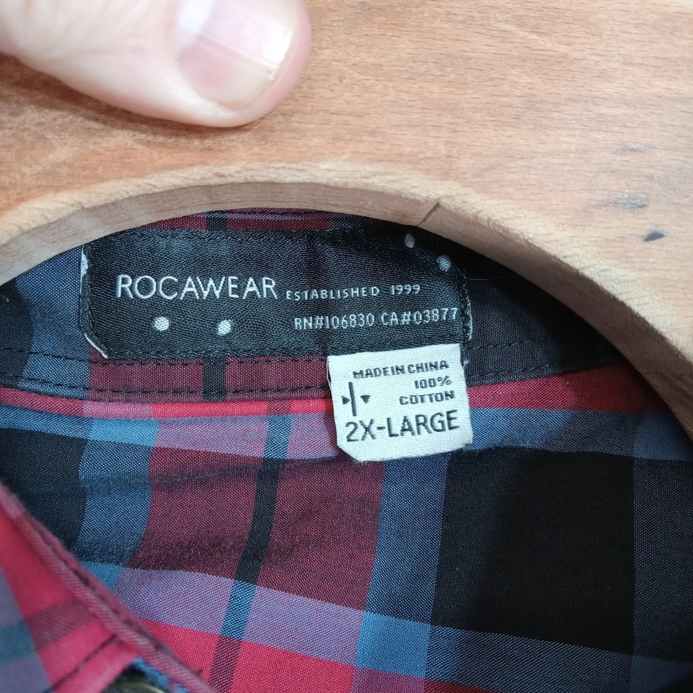 Vintage Rocawear 2XL Plaid Flannel Shirt Rap Jay Z Hip Hop Marcy High Renegades - Picture 9 of 16